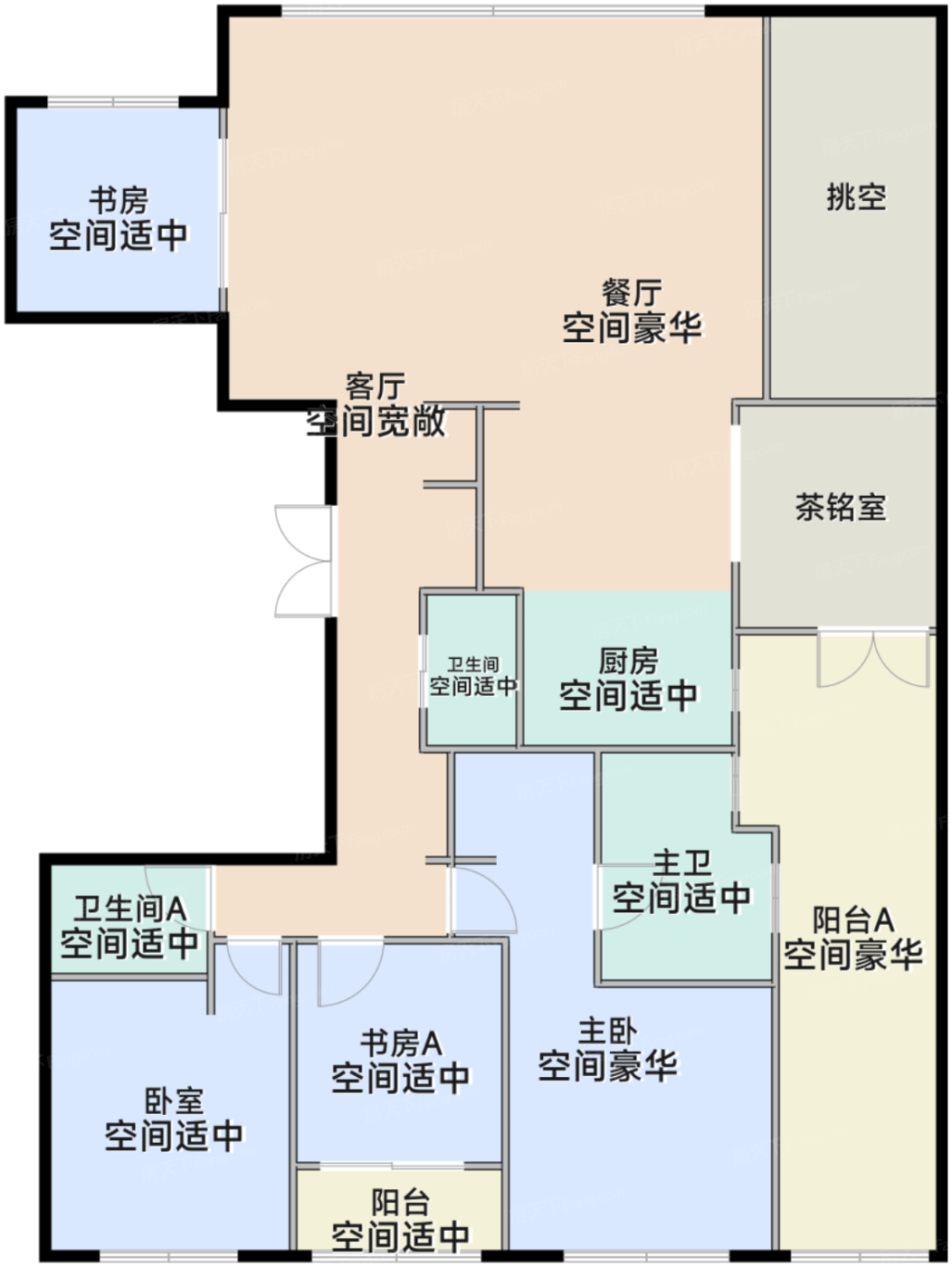 T1户型（偶数层中间套）