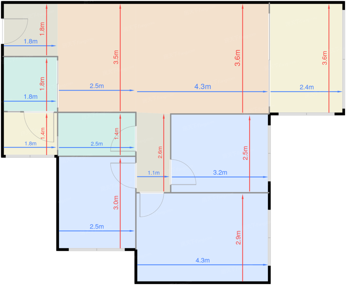 83平三室两厅一卫